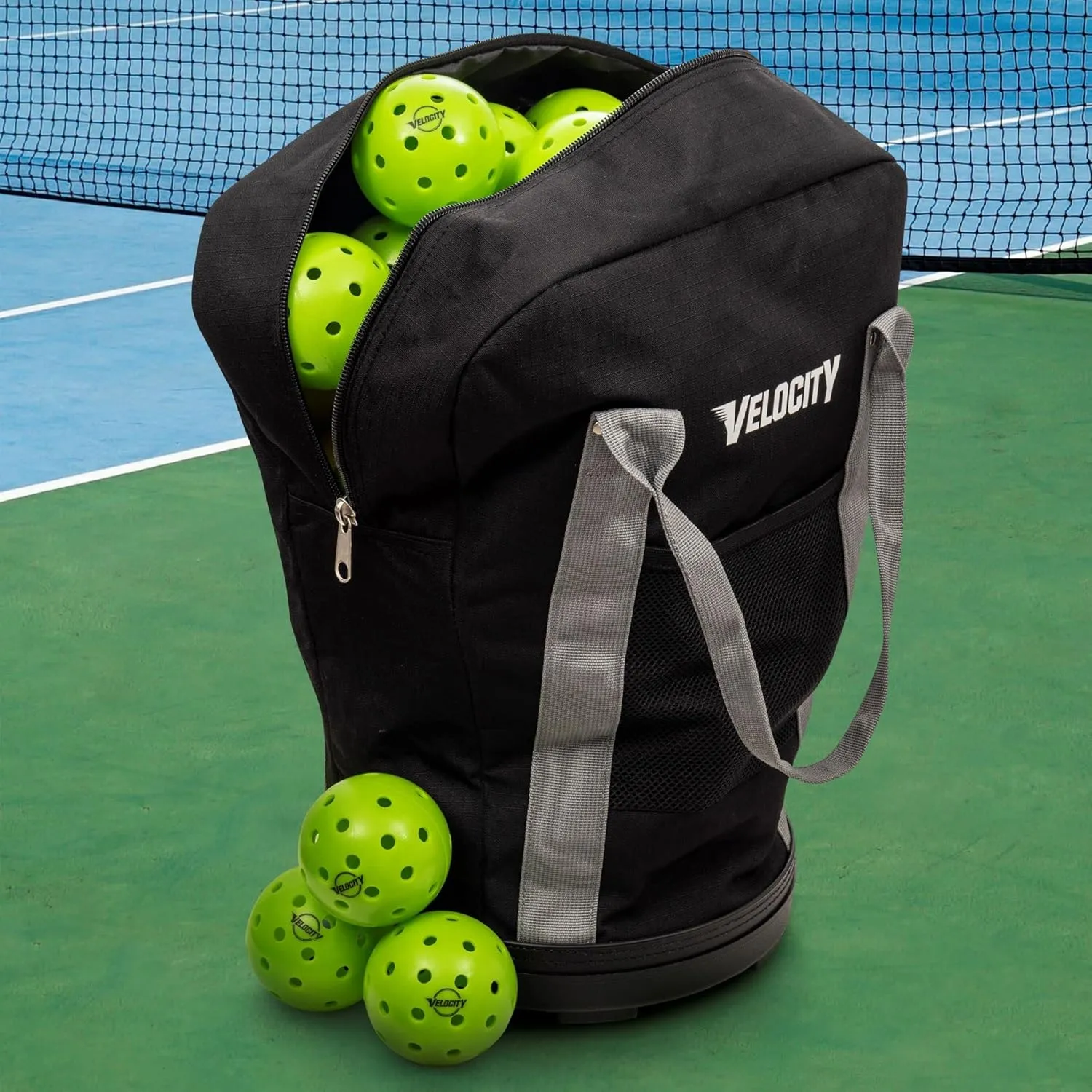 Velocity Heavy Duty Multipurpose Ball Bag with Durable Bottom - Holds up to 60-72 Balls - Ideal for Lacrosse, Baseball, Pickleball, Tennis & More