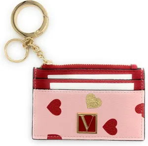 Victoria's Secret The Victoria Card Case Keychain (Pink/Red/Gold)