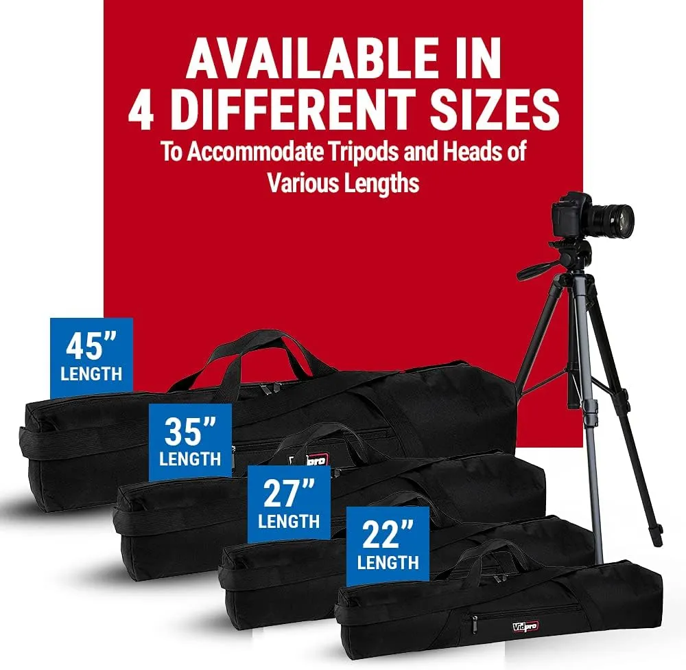VidPro TC-27 Padded Tripod Bag Carries 27-Inch Long Tripods