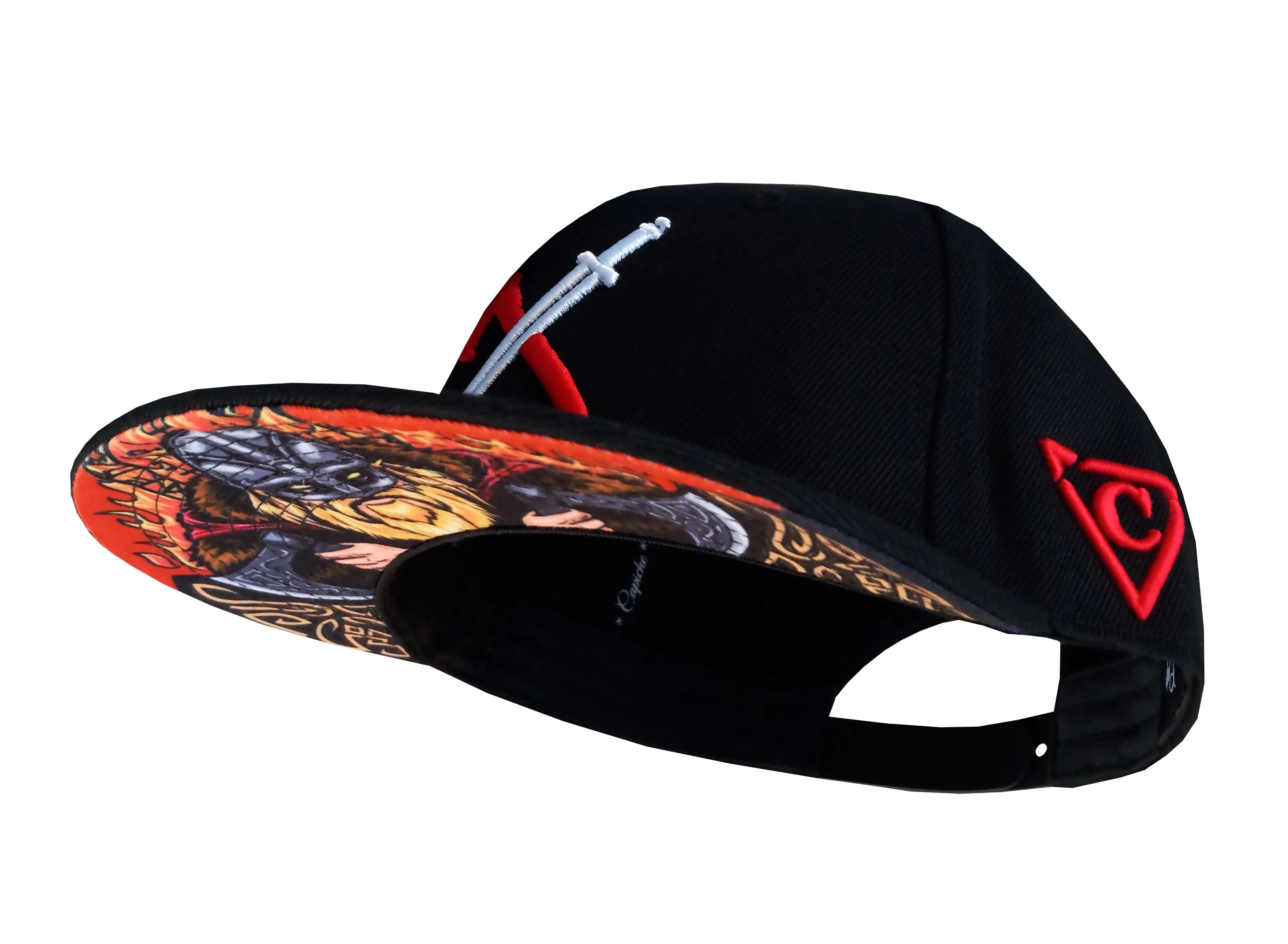 Viking Red/White Snapback - Black