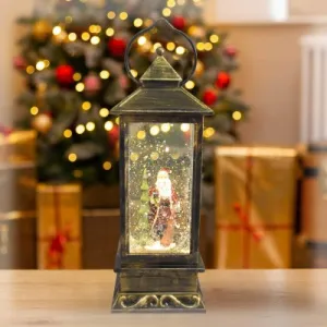 Vintage Christmas Lantern | Santa