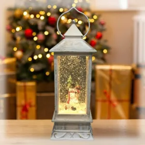 Vintage Christmas Lantern | Snowman