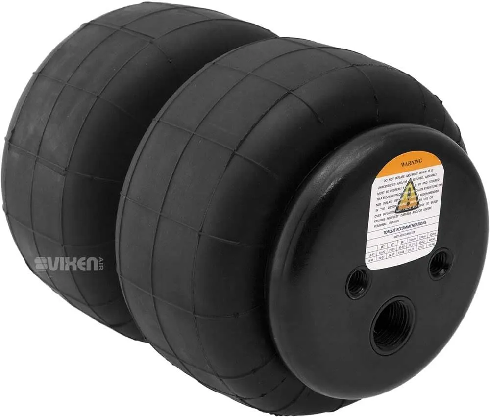 Vixen Air 1/2" NPT Single Air Port Suspension Air Spring/Air Bag Dual Pack VXD2500DP