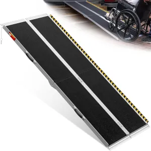 VNN Portable Wheelchair Ramp 7FT, Non-Slip Aluminum Folding Handicap Ramp, Door Threshold Wheelchair Ramps for Home, Wheel Chair Ramp for Home Steps, Scooter Ramp, Doorways
