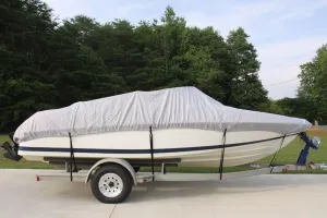VORTEX HEAVY DUTY VHULL FISH SKI RUNABOUT COVER FOR 17 18 19' BOAT, BEST AVAILABLE COVER GRAY/GREY