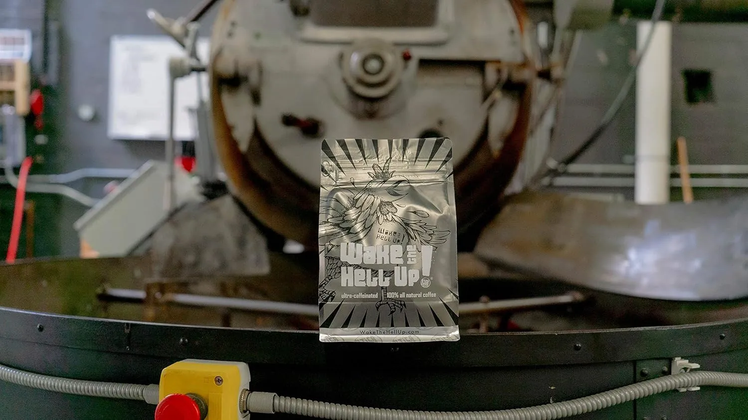 Wake The Hell Up! 12oz Ultra-Caffeinated Ground Coffee, Low Acid, Medium-Dark Roast