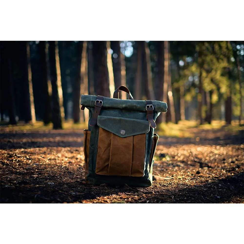 Waxed Canvas Rolltop Backpack | Jace