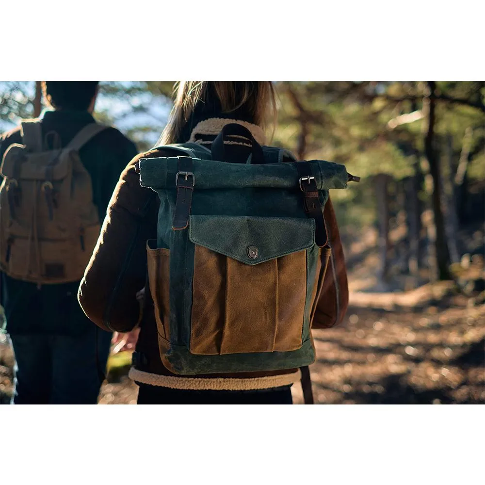 Waxed Canvas Rolltop Backpack | Jace