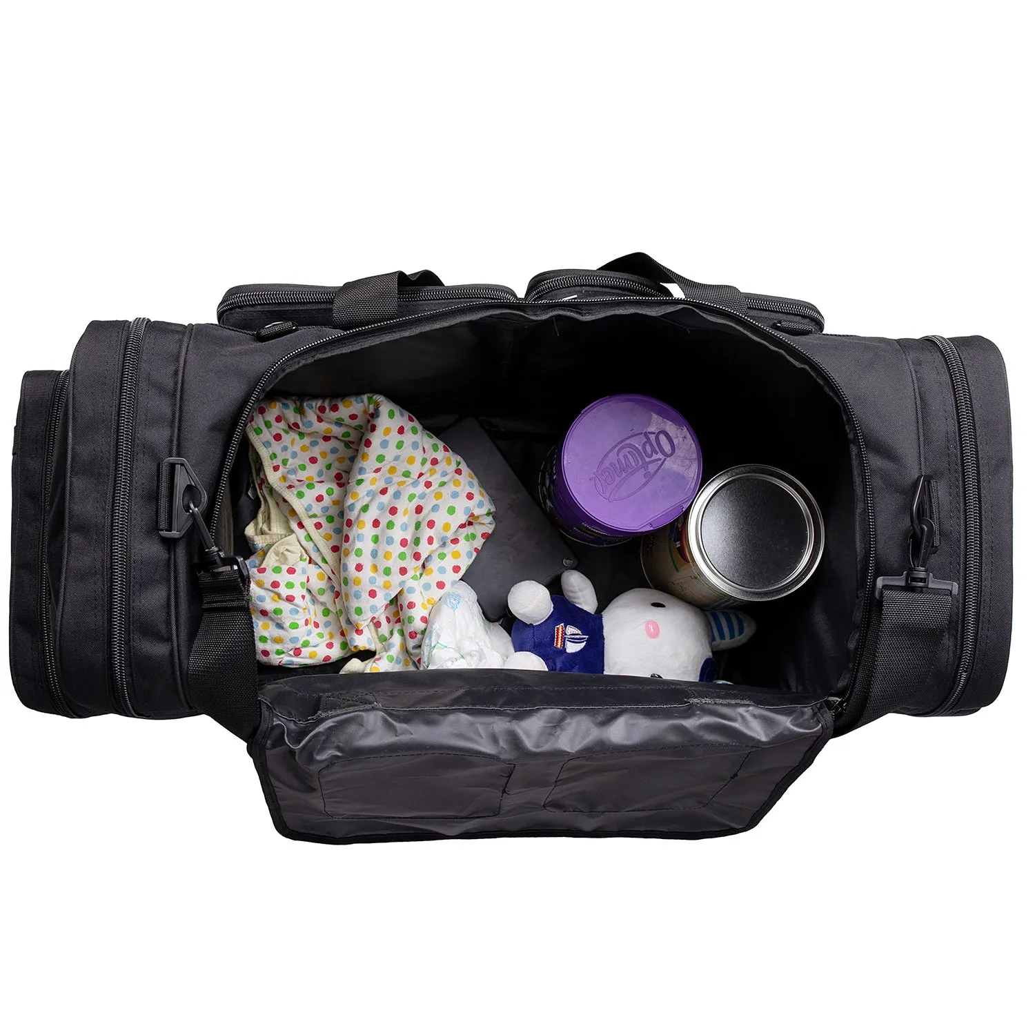 Wholesale Case Lot Tactical Range Duffel Heavy Duty Military Molle Gear Travel Sports Gym Bag Lockable Zippers with US Flag Patch  |||    10/6 PACKS | $35.99/49.99 PER PACK