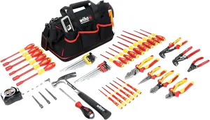 Wiha 32937 59 Piece Insulated Master Electrician's Tools Set in Canvas Bag