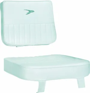 Wise 8WD562-2-710 Ladder Back Helm Chair Seat Cushion Set, White