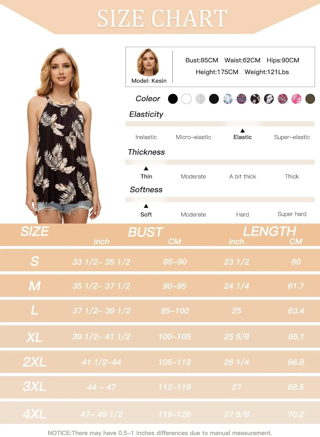 Women Halter Tank Top with Built in Bra Flowy Sleevless Padded Camisole Loose Fit Summer Shirt Top S-3XL