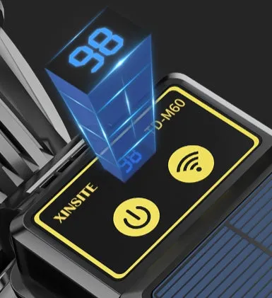World's First 100000lm Solar P100 Sensor Headlamp Spotlights USB Solar Charging Digital Power Display High Power LED Long Shot Headlamp Cell Phone Charger