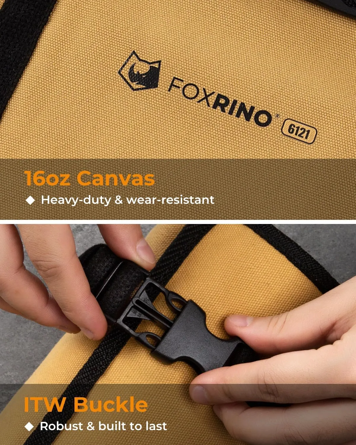 Wrench Roll, Wrench Roll Up Pouch, Gifts for Men Father Dad Mechanic, Heavy Duty Canvas Wrench Organizer Bag (Brown, 12 1 Metric)
