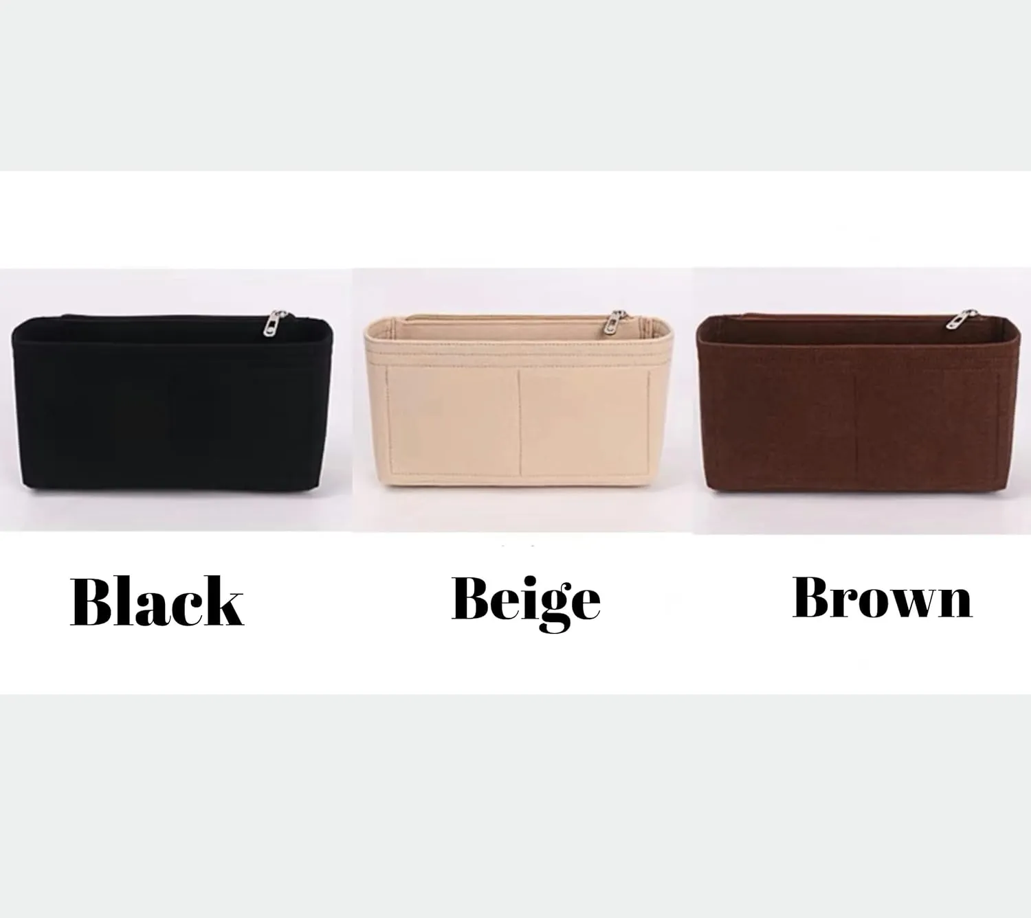 Xoppia Bag Organizer compatible with Michael Kors Jet Set Travel Extra-Small Top-Zip Tote. Felt Insert Liner for Women Handbag. (Beige, Style A: Exposure)