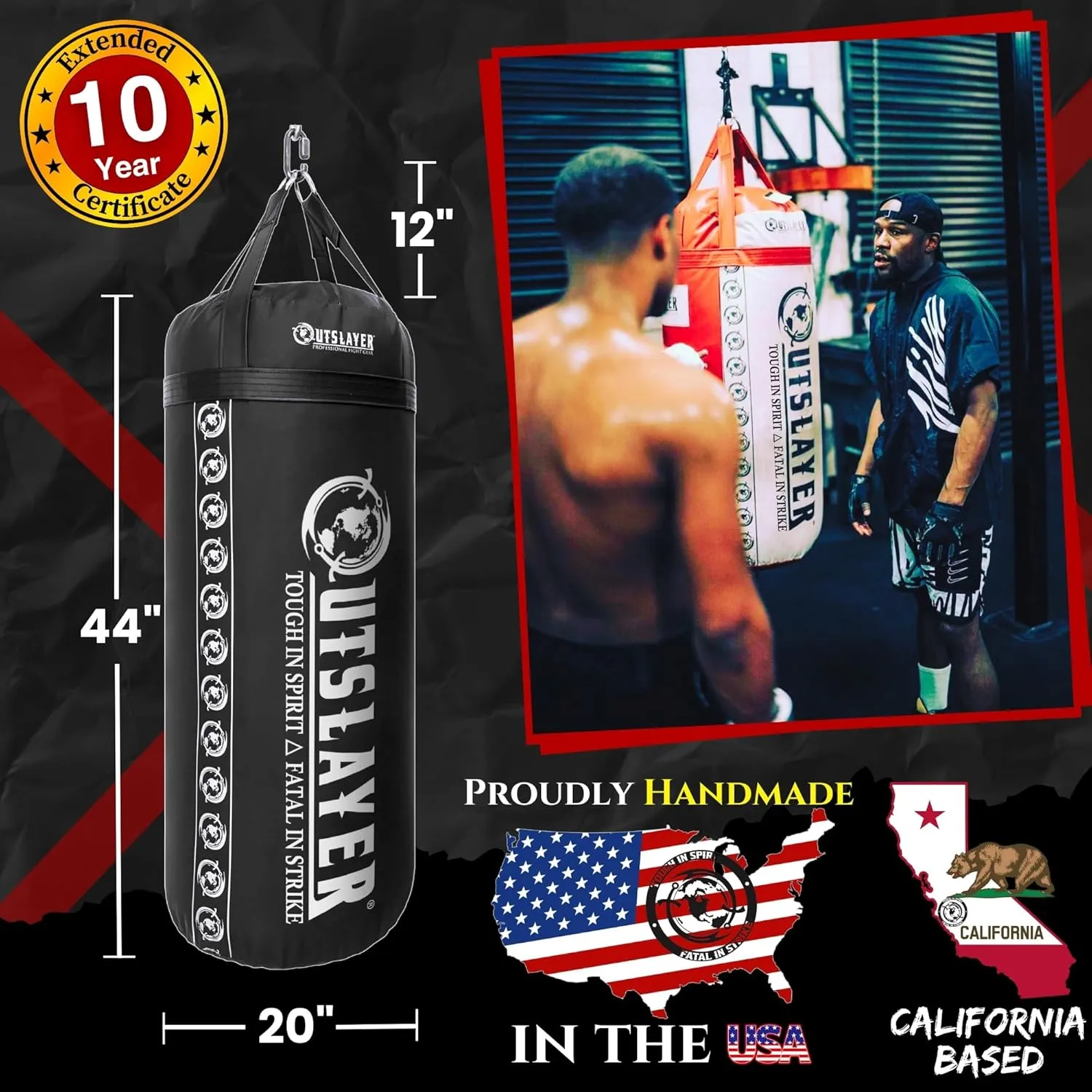 XXL 150 LB Heavy Boxing Punching Bag - Versatile Training for Mixed Martial Arts Wider Striking Area - USA Made