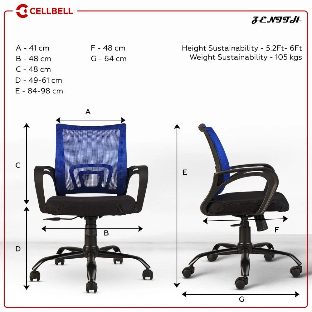 Zenith C107 Mesh Mid Back Office Chair