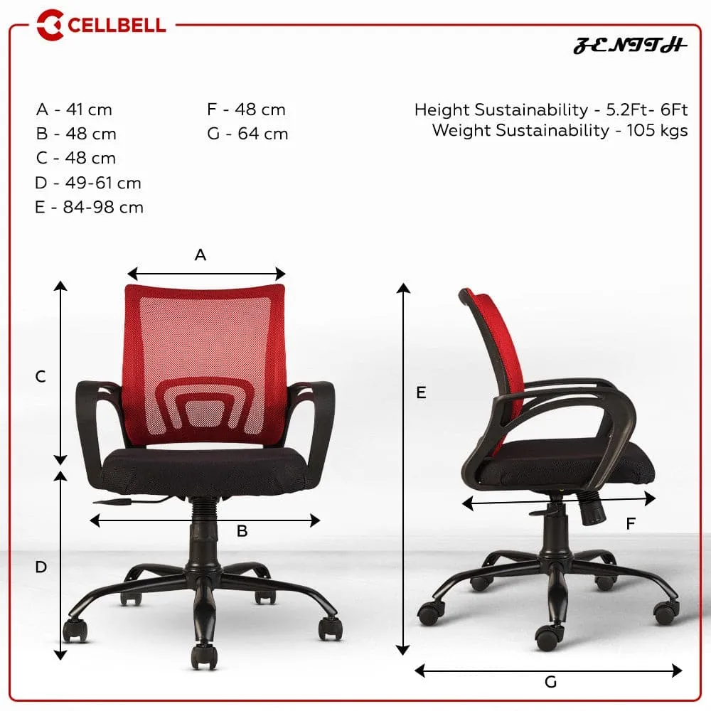 Zenith C107 Mesh Mid Back Office Chair