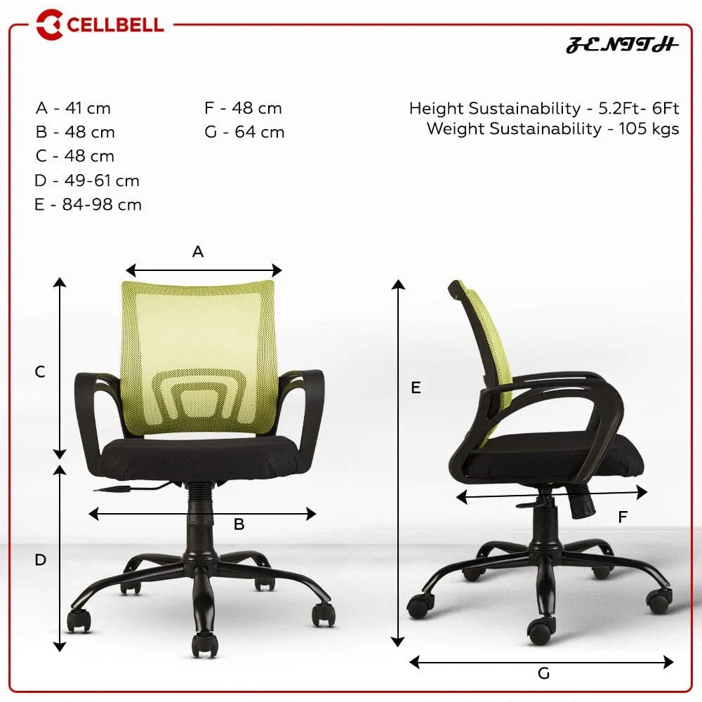 Zenith C107 Mesh Mid Back Office Chair