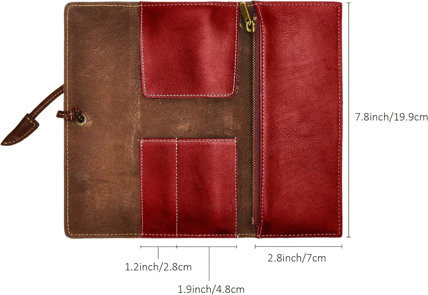 ZLYC Handmade Leather Pencil Case Soft Roll Bag Stationery Gift for Student