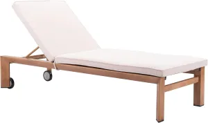 Zuo Modern - Cozumel Lounge Chair Beige & Natural - Modern - Seating - Aluminum, Textilene, Foam, 100% Olefin - Outdoor - 42.9in Height